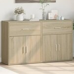 vidaXL Buffets 2 Pièces chêne sonoma 60x31x70 cm bois d'ingénierie