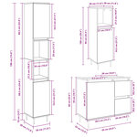 vidaXL Ensemble de meubles de salle de bain 3 Pièces chêne sonoma