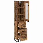vidaXL Haut Armoire Bois Ancien 34 5 x 34 x 180 cm Bois d'ingénierie