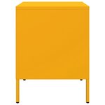 vidaXL Table de chevet jaune moutarde 36x39x50 5 cm acier