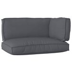 vidaXL Set de coussins de palette 3 Pièces Anthracite Tissu Oxford