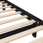vidaXL Cadre de lit sans matelas noir bois massif 140x190 cm