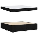 vidaXL Cadre de lit Noir 200 x 200 cm tissu