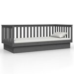 vidaXL Lit de jour sans matelas gris 100x200 cm bois de pin massif