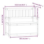 vidaXL Banc Marron miel 112 5x51 5x96 5 cm Bois de pin massif
