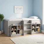 vidaXL Armoire de lit avec étagère 2 Pièces Sonoma gris 66 x 33 x 48 cm