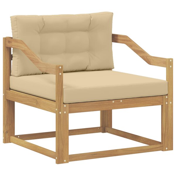 vidaXL Sofa de milieu extérieur Polyester Blanc