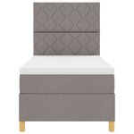 vidaXL Lit Box Spring avec Matelas Taupe 90x200 cm Tissu