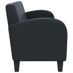 vidaXL Canapé à 3 places cuir synthétique noir