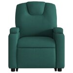 vidaXL Fauteuil inclinable vert foncé tissu