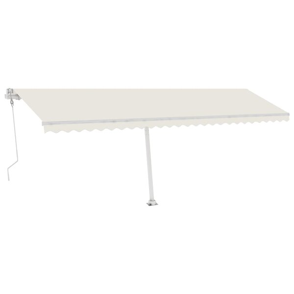 vidaXL Auvent automatique avec capteur de vent et LED 600x350 cm Crème