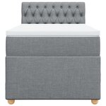 vidaXL Sommier à lattes de lit avec matelas gris clair 80x200 cm tissu