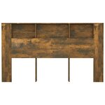 vidaXL Armoire de tête de lit Chêne fumé 180x18 5x104 5 cm