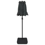 vidaXL Parasol de jardin à double tête anthracite 316x145 cm
