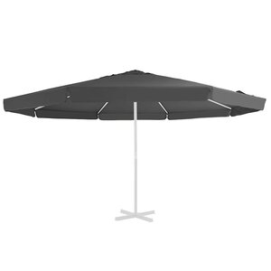 vidaXL Tissu de remplacement pour parasol d'extérieur Anthracite 515cm