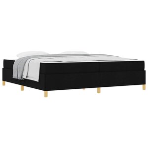 vidaXL Cadre de lit avec matelas Noir 200 x 200 cm tissu