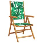 vidaXL Ensemble de salle à manger de jardin 7 pièces motif de feuille en bois d'acacia