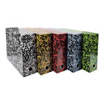 Boîte de classement carton exacompta tradition dos 12 cm  couleurs assorties - lot de 5