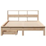 vidaXL Lit bibliothèque sans matelas 140x200 cm bois massif de pin