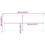 vidaXL Voile d'ombre Bleu et Blanc 6 x 2 5 m 100   polyester Oxford