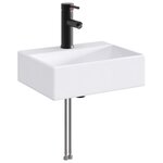 vidaXL Lavabo de salle de bains Noir Mat 39 x 30 5 x 12 5 cm métal