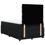 vidaXL Sommier à lattes de lit avec matelas Noir 120x200 cm Velours