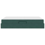 vidaXL Lit avec rangement et matelas Vert foncé 140 x 200 cm Velours