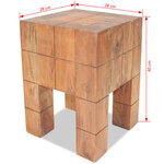 vidaXL Tabouret bois d'acajou massif