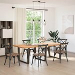 vidaXL Pieds de table à manger en forme de V  3 pièces  acier naturel  100 x (72-73 3) cm