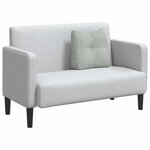 vidaXL Coussin de Dos Gris clair 45 x 24 x 50 cm Velours