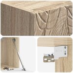 vidaXL Meuble TV mural 98 x 31 cm Chêne Sonoma Bois d'ingénierie