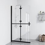 vidaXL Paroi de douche pliable Verre ESG transparent 90x190 cm