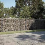 vidaXL Panier gabion avec couvercle 750x100x100 cm fer galvanisé