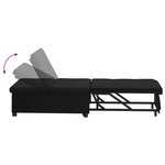 vidaXL Canapé-lit 3-en-1   en tissu noir dépliable