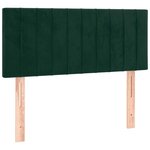 vidaXL Sommier à lattes de lit et matelas Vert foncé 120x200cm Velours