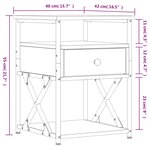 vidaXL Table de chevet chêne sonoma 40x42x55 cm bois d'ingénierie