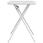 Table de jardin pliable vidaXL Blanche 55x55x73 cm Acier