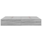 vidaXL Lit avec rangement Gris Sonoma 140 x 200 cm