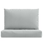 vidaXL Coussins de palette lot de 2 gris clair mélangé tissu