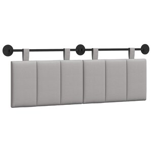 vidaXL Tête de lit suspendue Gris nuage Tissu