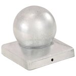 vidaXL Bouchons de poteau 6 Pièces Globe final Métal galvanisé 101x101 mm