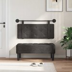 vidaXL Tête de lit suspendue Noir PU antique
