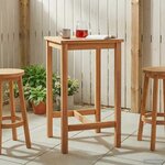 vidaXL Table de bar Naturel 60 x 60 x 105 cm Teck Massif