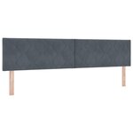 vidaXL Tête de lit avec un look à blocs de diamant en gris foncé  200 cm  en velours