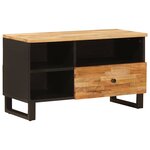 vidaXL Meuble TV Marron 80 x 33 x 46 cm Bois de mangue massif