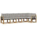 vidaXL Ensemble de canapés d'extérieur 6 pc Blanc et gris clair