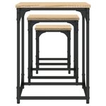 vidaXL Tables basses gigognes 3 Pièces chêne sonoma bois d'ingénierie