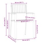vidaXL Chaises de jardin empilables 2 Pièces en bois d'acacia et acier inoxydable