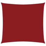 vidaXL Voile de parasol tissu oxford carré 3x3 m rouge