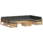 vidaXL Ensemble de canapés d'extérieur 10 pc Blanc et anthracite